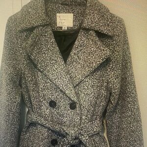 Warm Grey Pea Coat Lined Sz XS